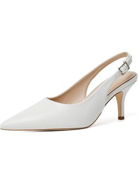 Women's Closed White Peep Open Toe Heels Sandals Comfortable Slip On Dress Shoes